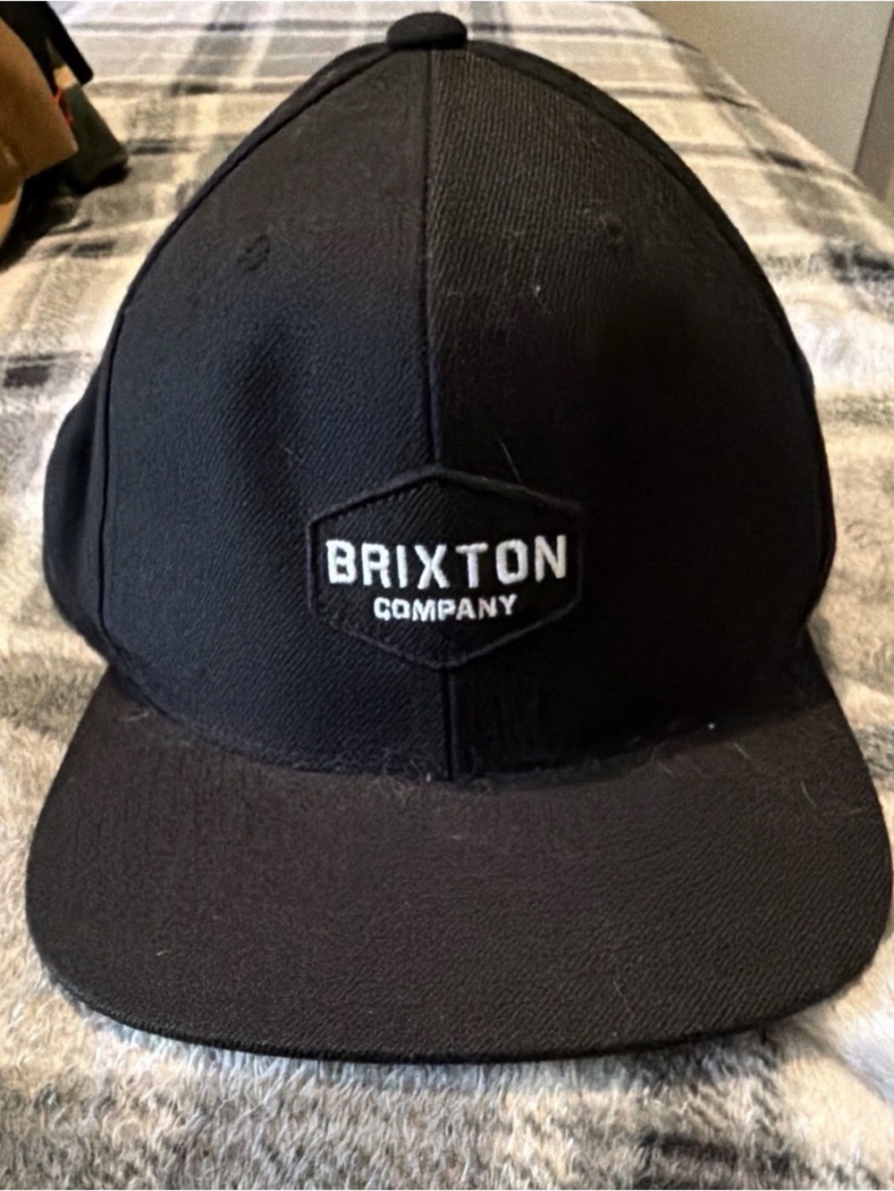 Brixton Black Logo Snapback Hat